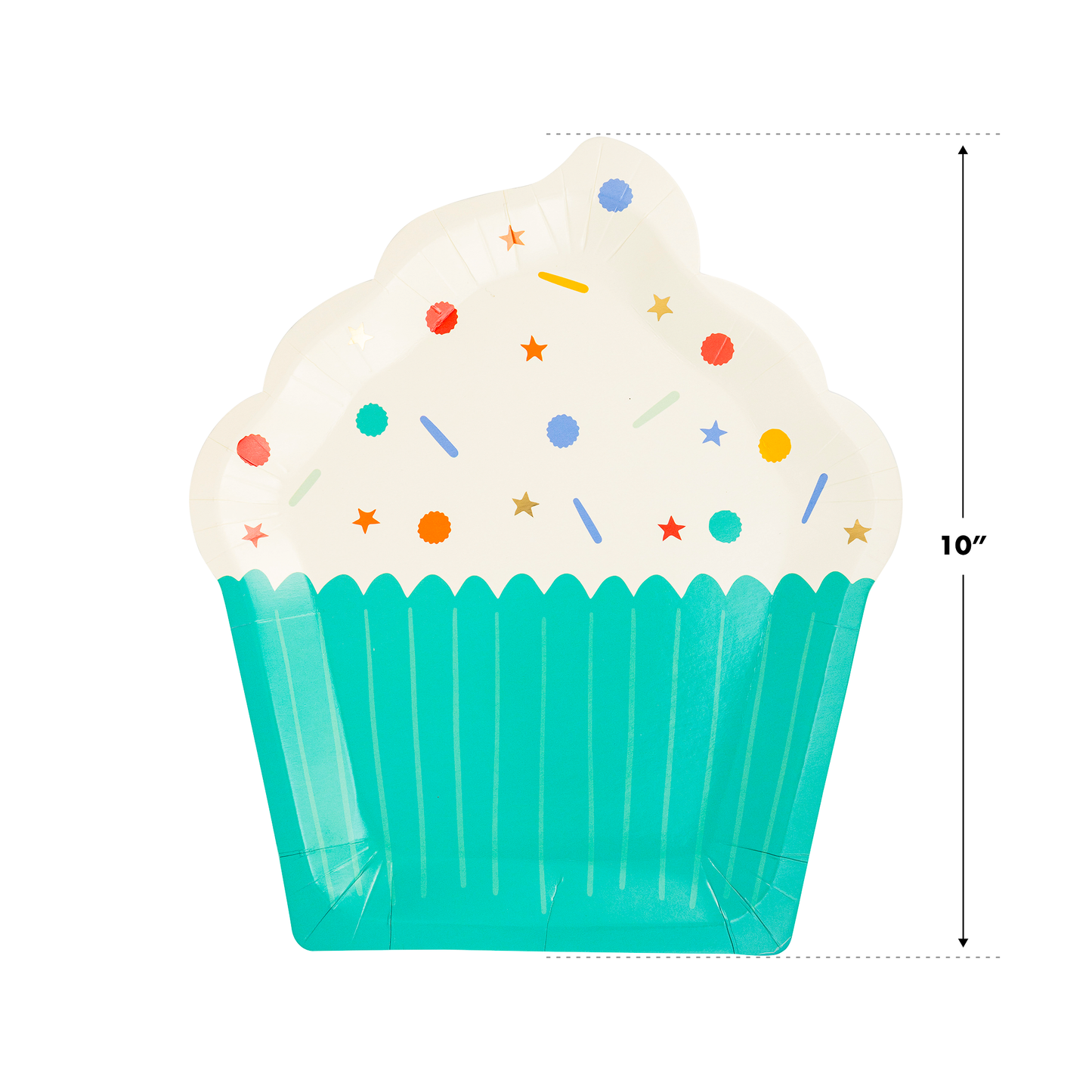 cupcake shaped paper party plate