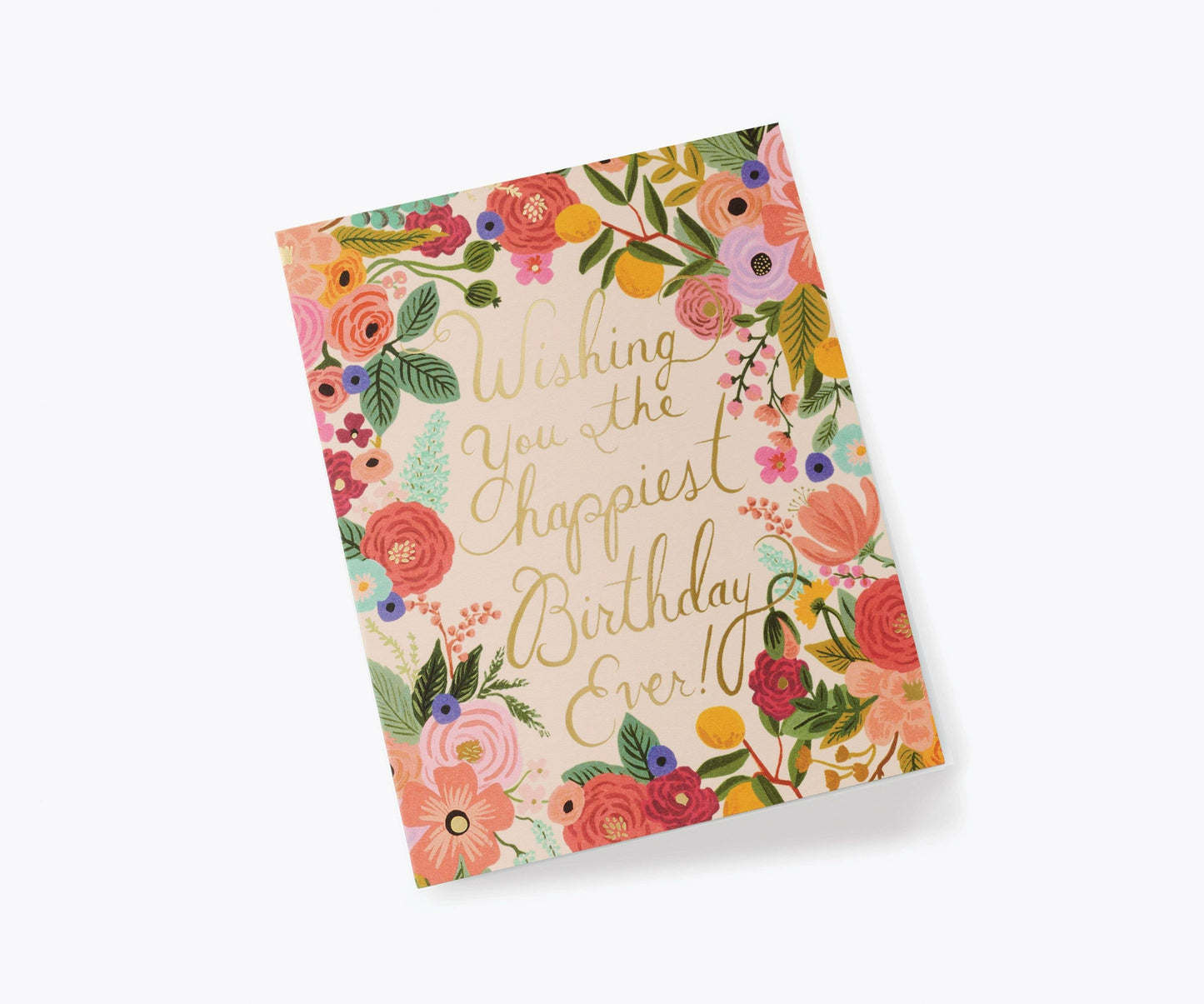 Floral birthday card with colorful flowers and text