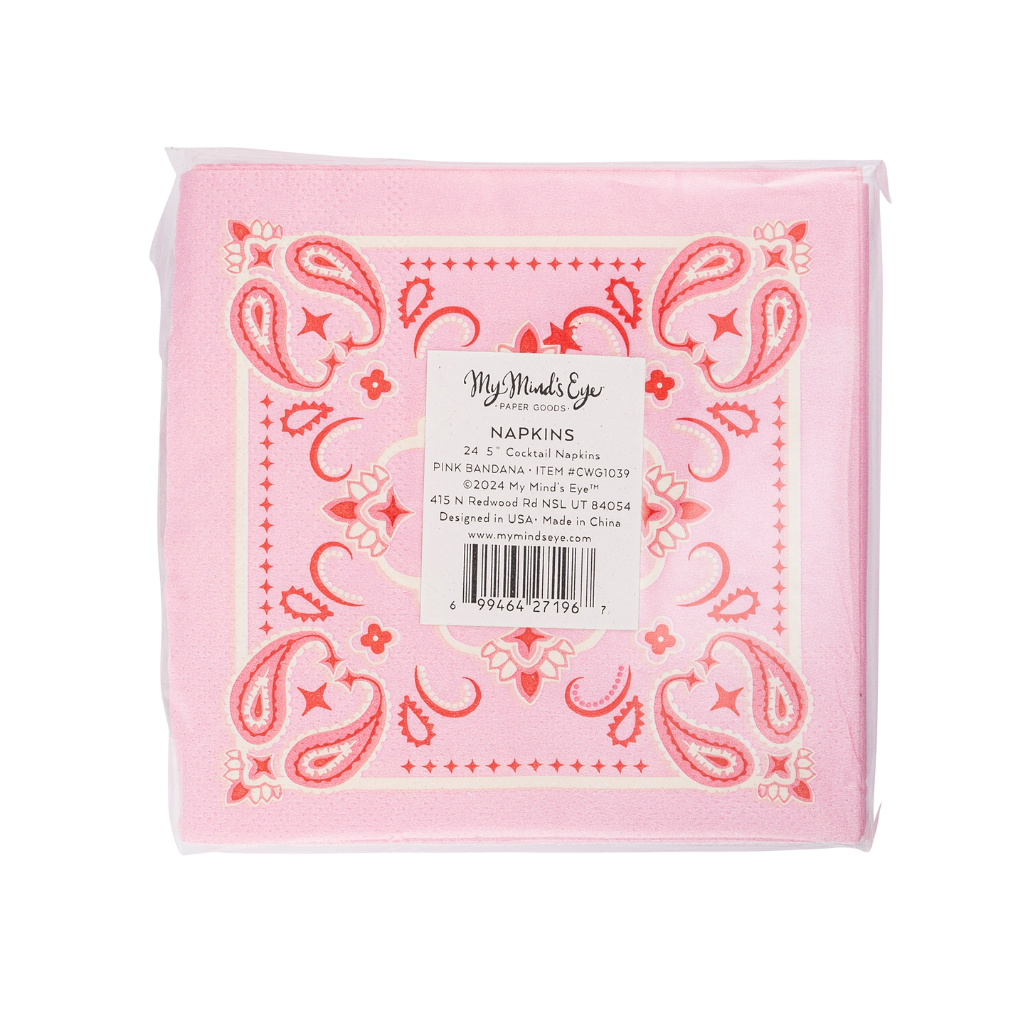 bandana printed paper party napkins