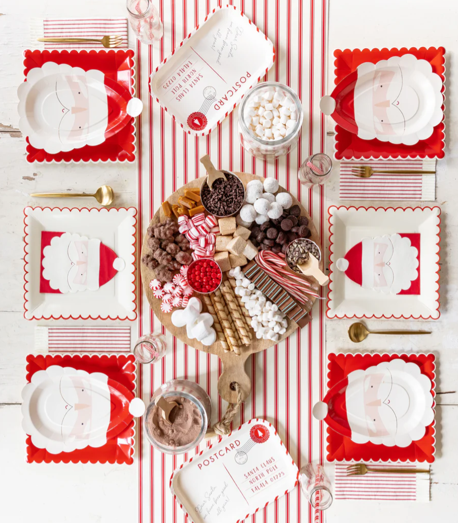santa face shaped paper cocktail napkins