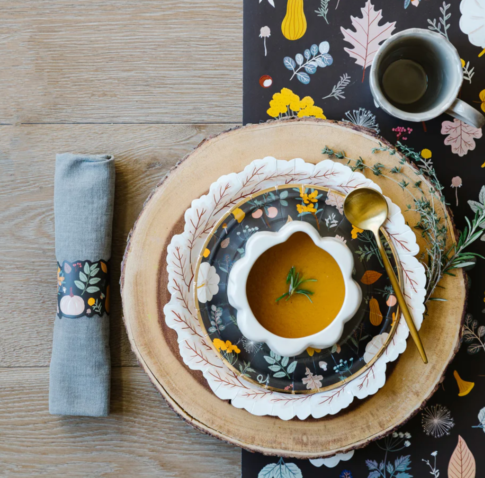 Image of a fall table setting for 1
