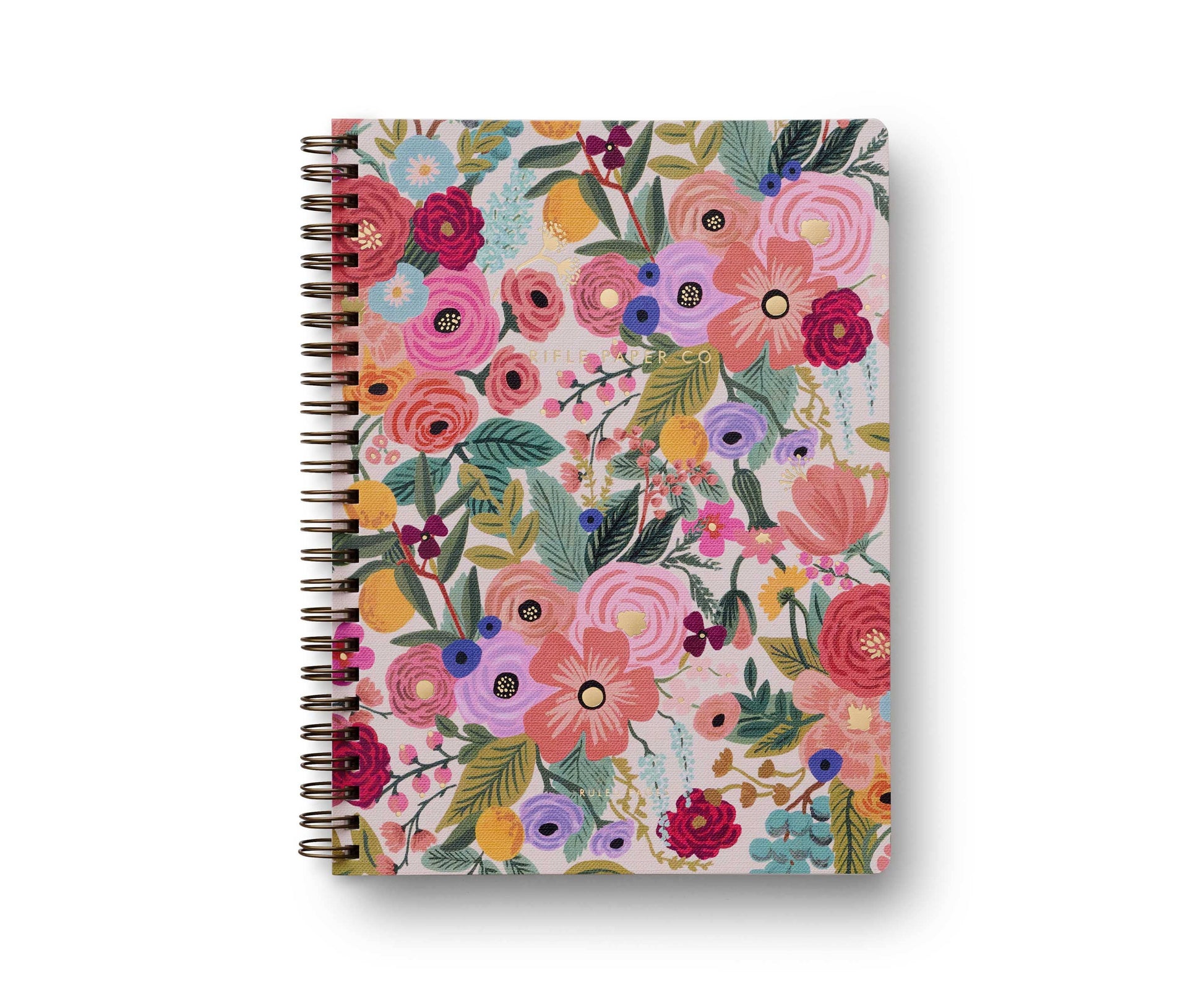 Floral patterned spiral bound notebook