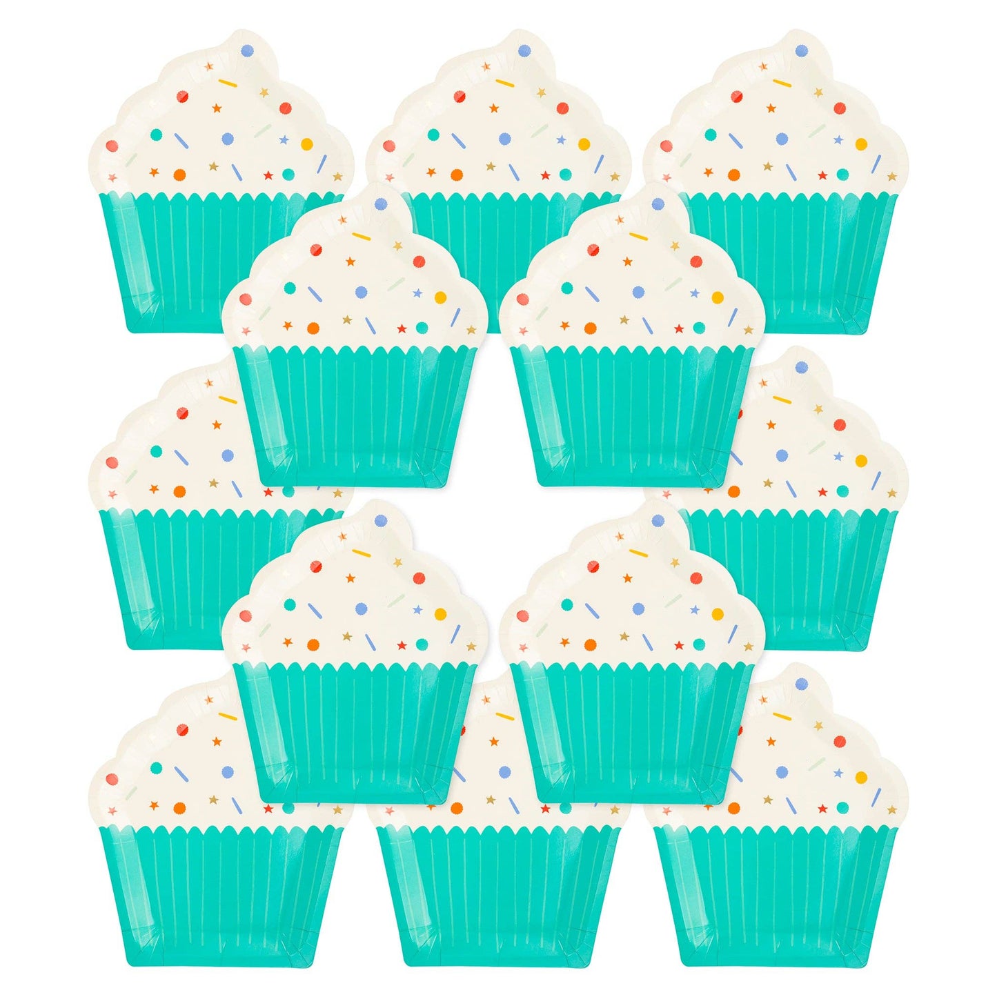 cupcake shaped paper party plate