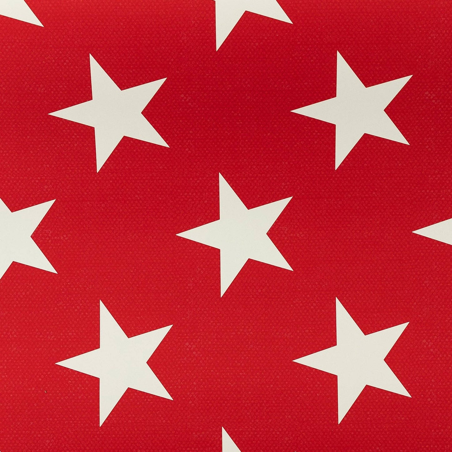 red star print table runner