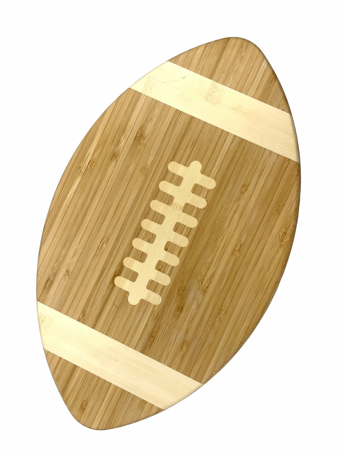 Football serving platter, bamboo