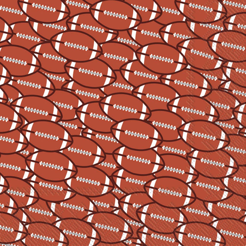 Football cocktail napkins, set of 20