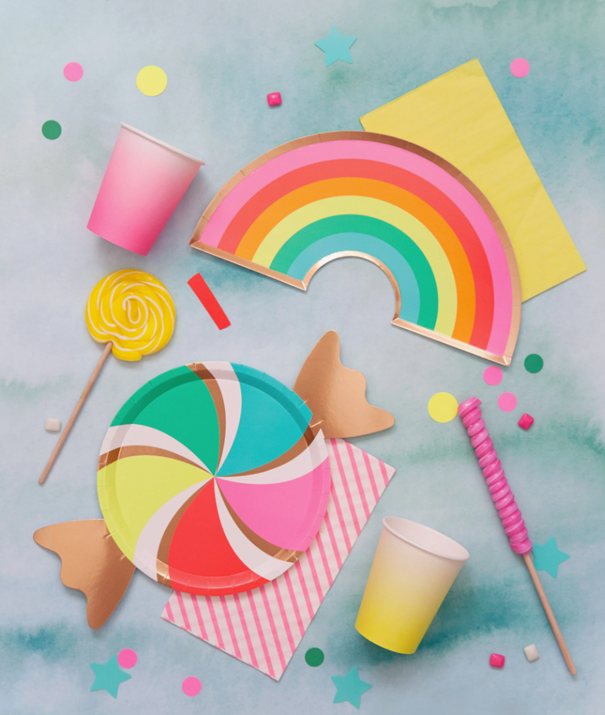 Oh Happy Day Party Shop - Rainbow Plates