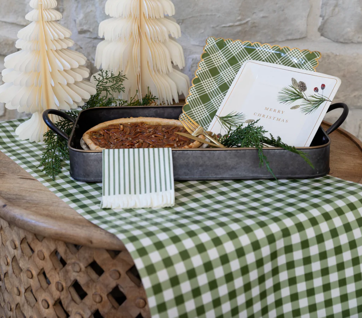 My Mind’s Eye - Green Gingham Table Runner