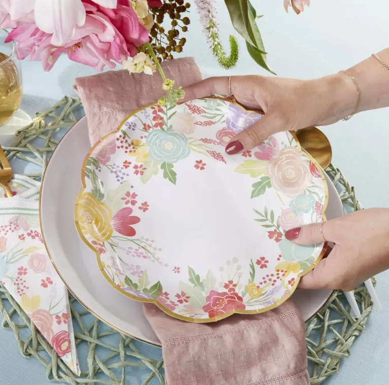 Kate Aspen Garden Bloom 9 in paper plates