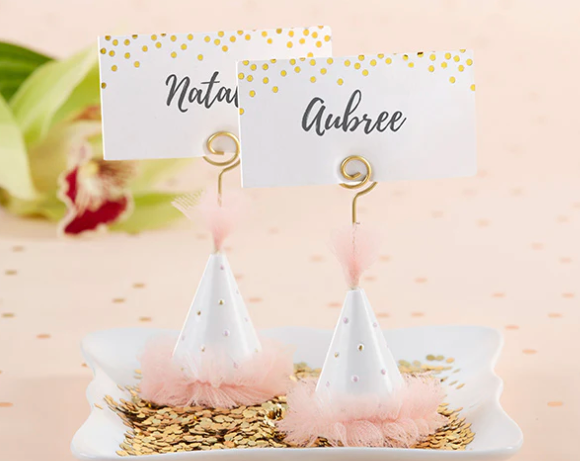 Kate Aspen - Pink Party Hat Place Card Holder Set