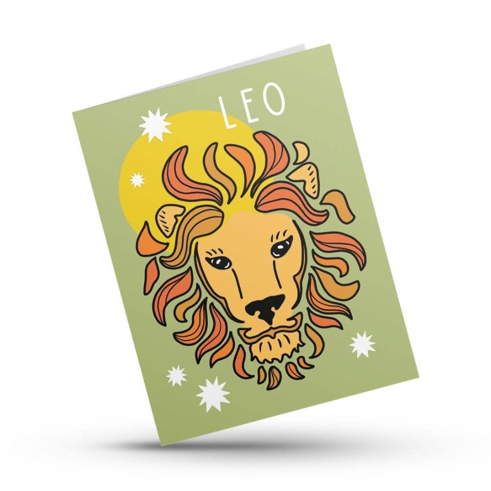 Hustle Hope Leo Zodiac Birthday Card The Confetti Collective