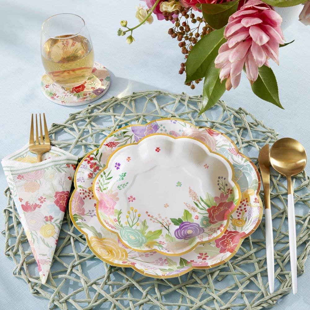 Kate Aspen Garden Blooms paper plate