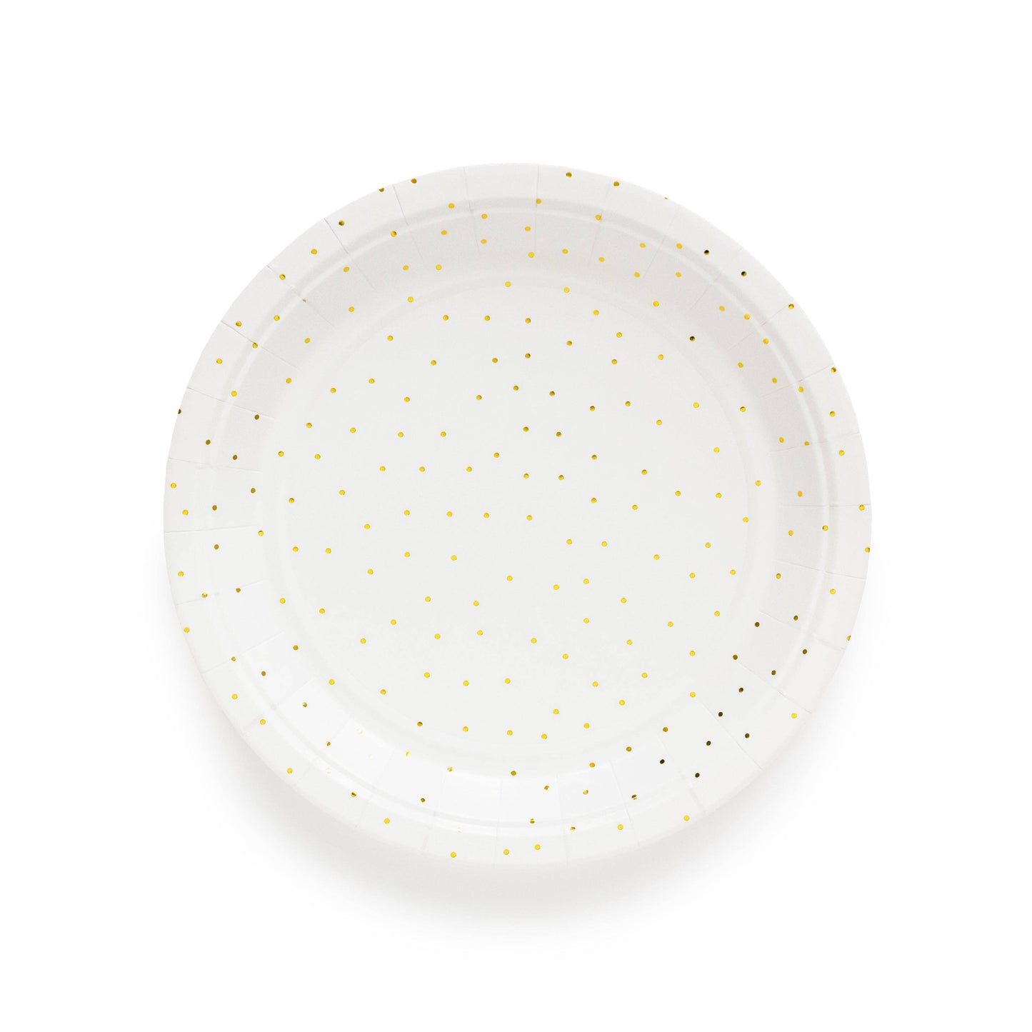 Gold polka dot paper plates