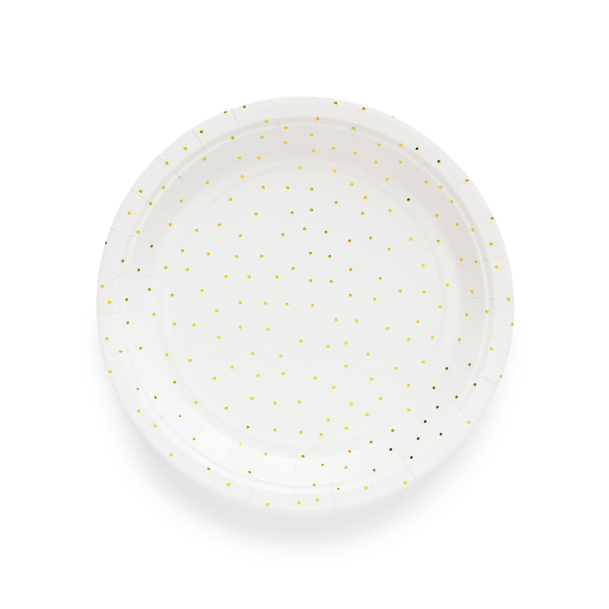 Gold polka dot paper plates