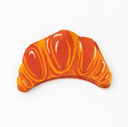 Decorative napkin shaped like a croissant