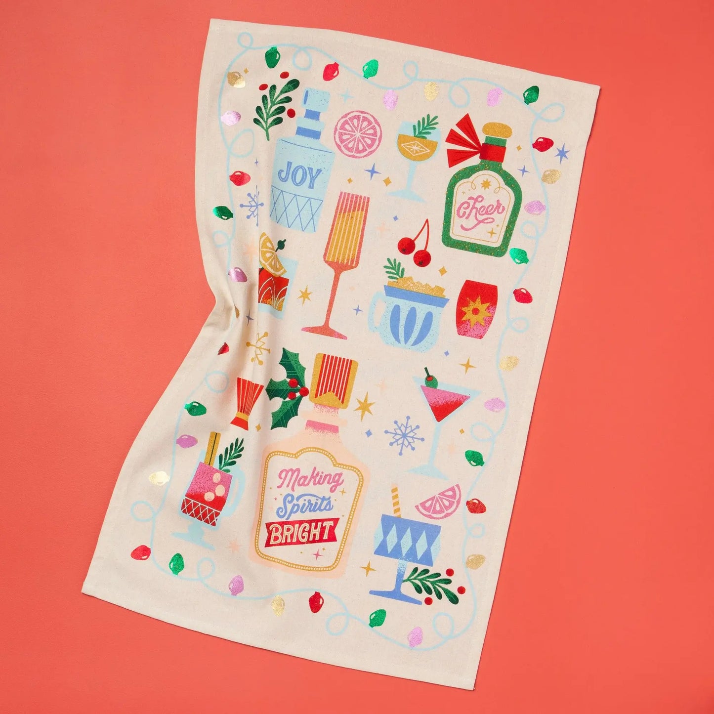 Paper Source Wholesale - Festive Drinks Tea Towel