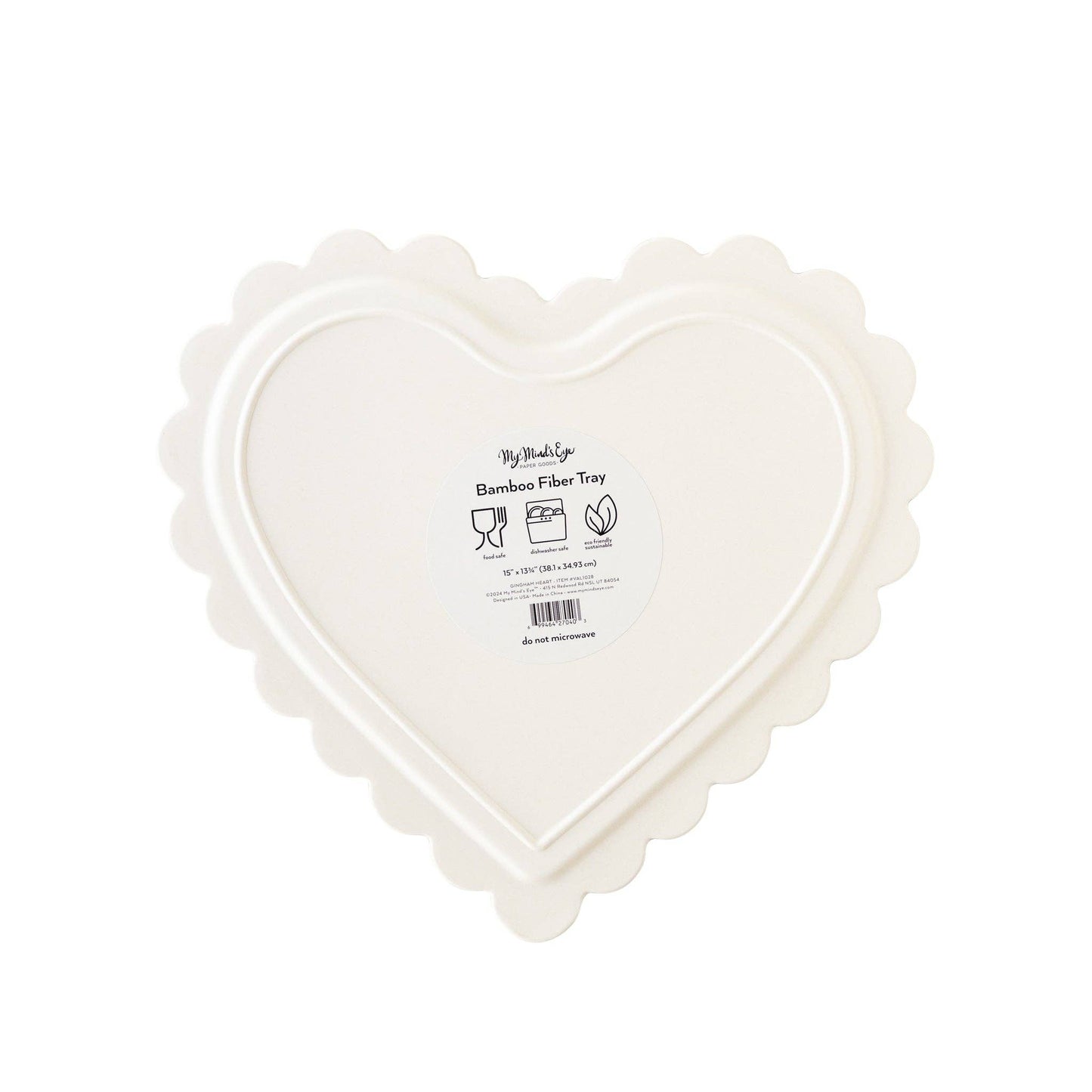 Back packaging of heart-shaped tray