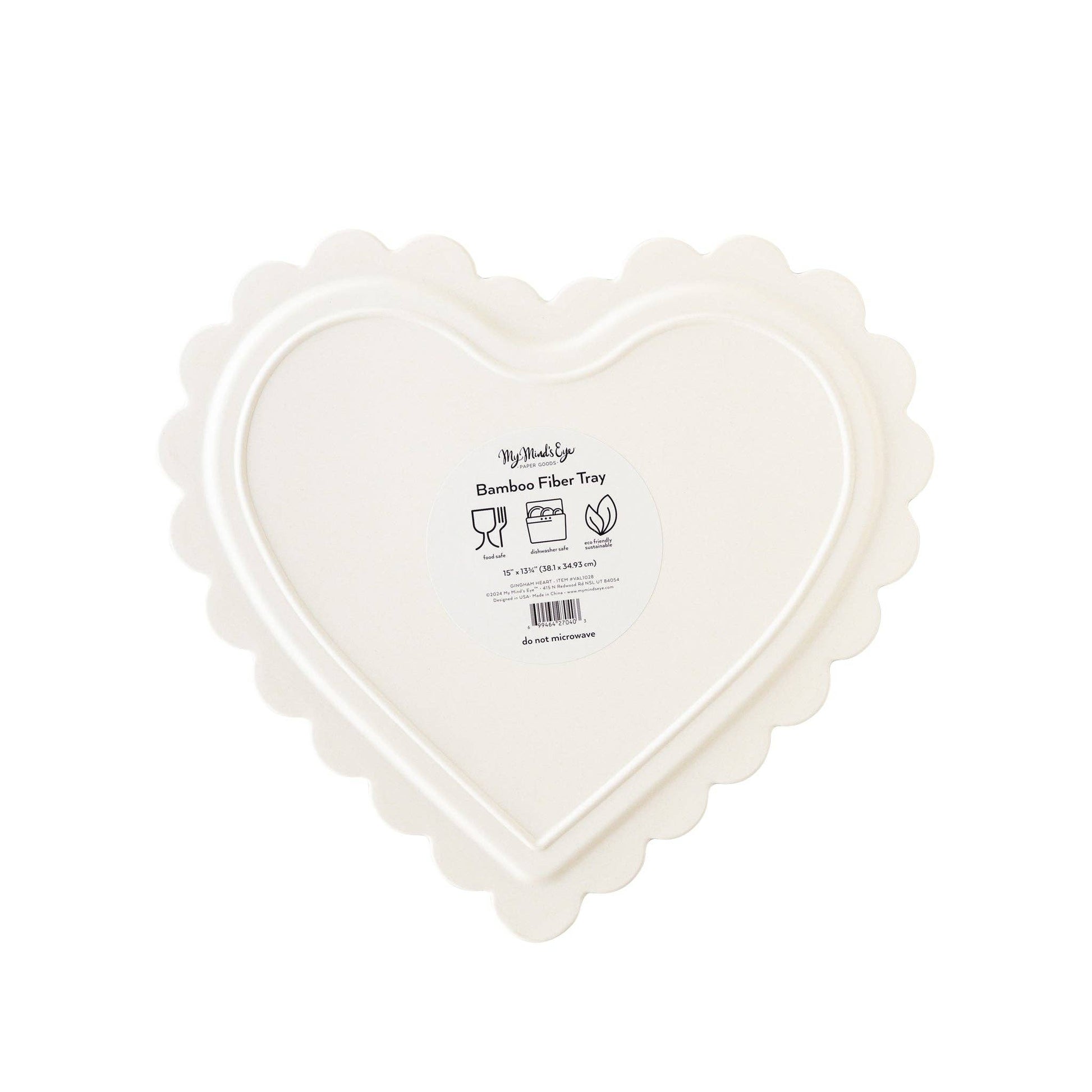 Back packaging of heart-shaped tray