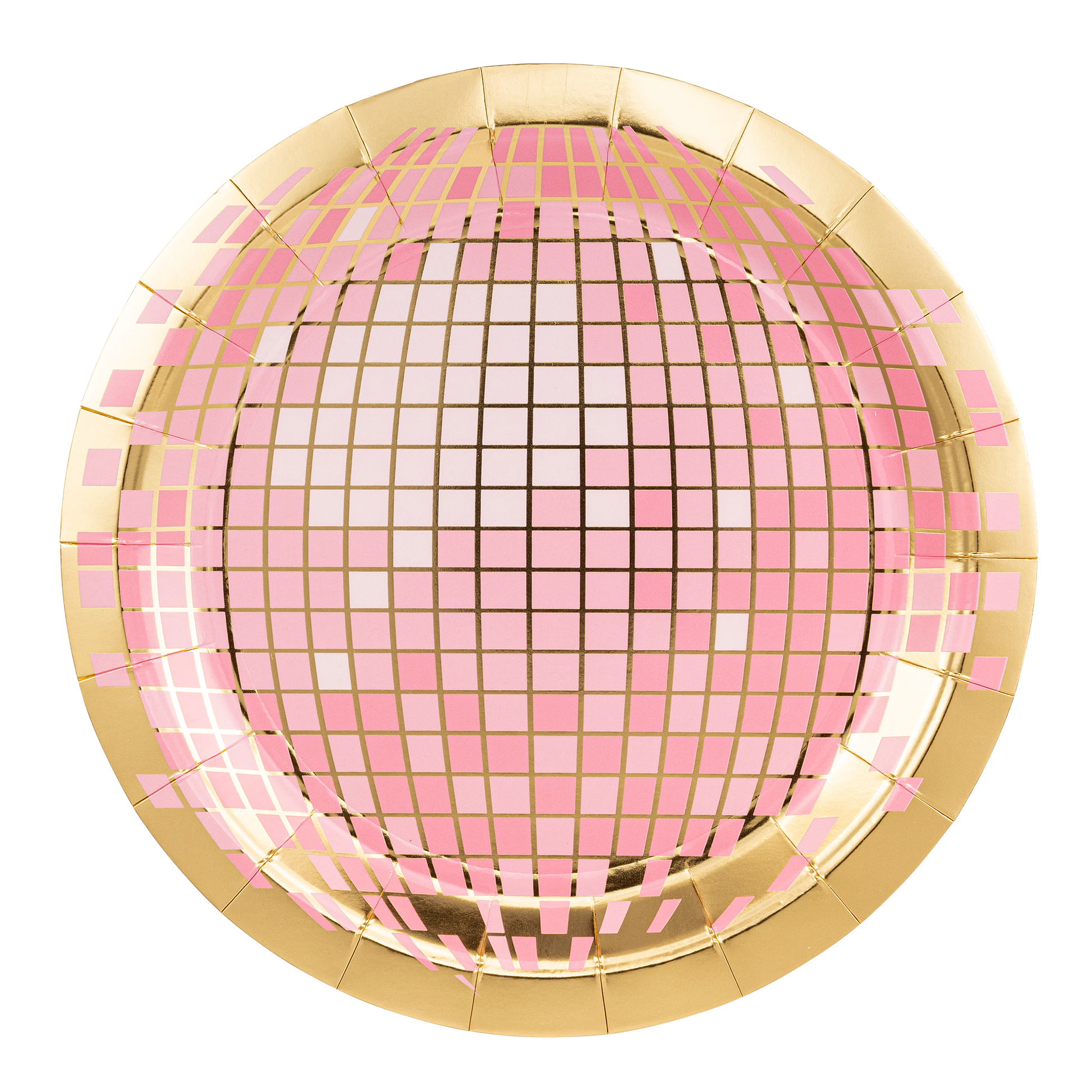 Pink disco ball plates