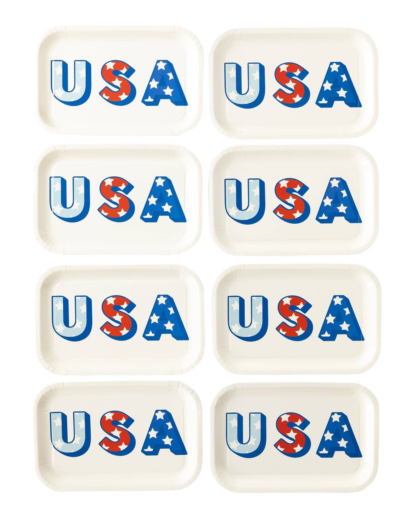 USA printed paper party plates