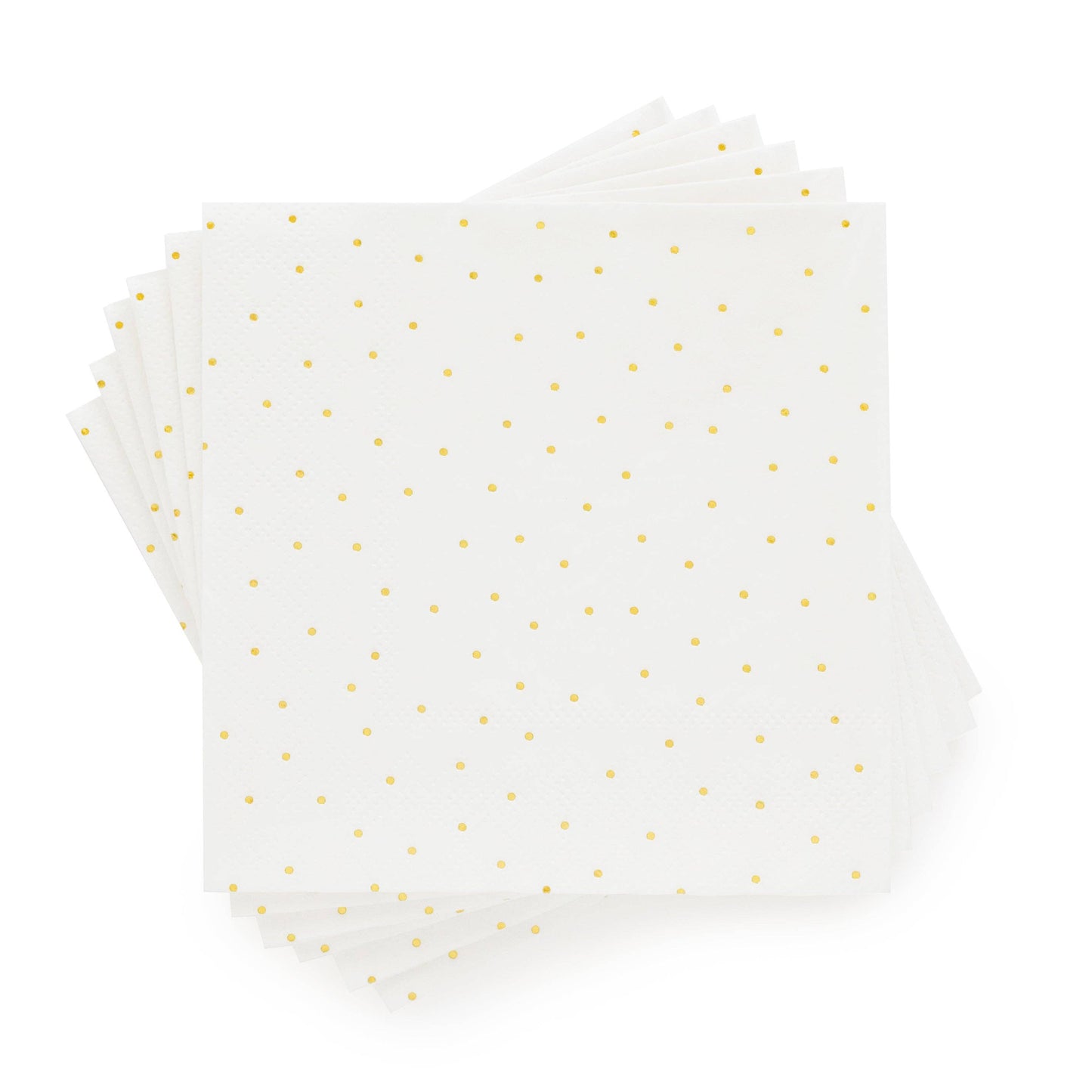 Gold polka dot square napkins