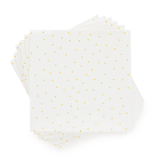 Gold polka dot square napkins