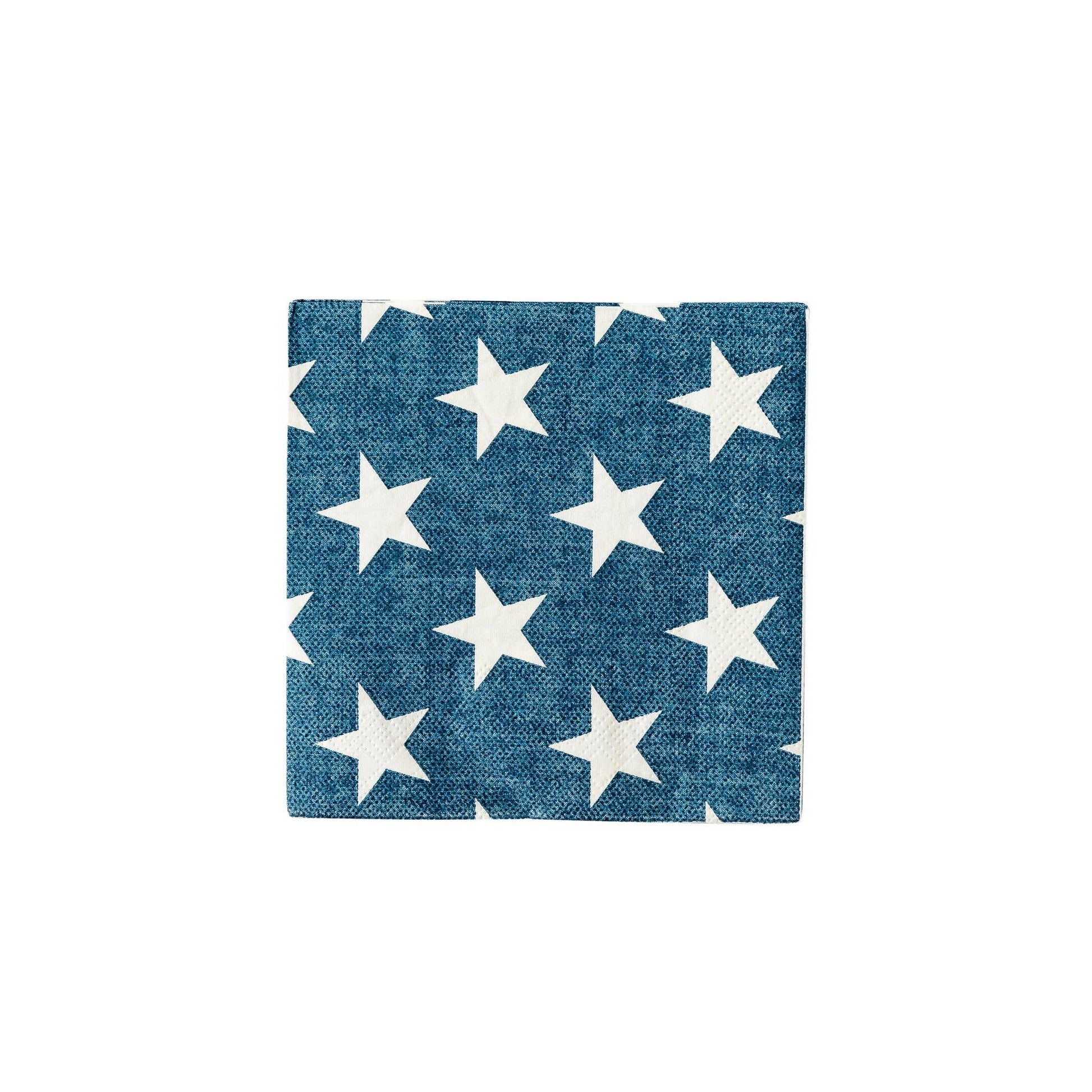 Star Print Navy Cocktail Napkins