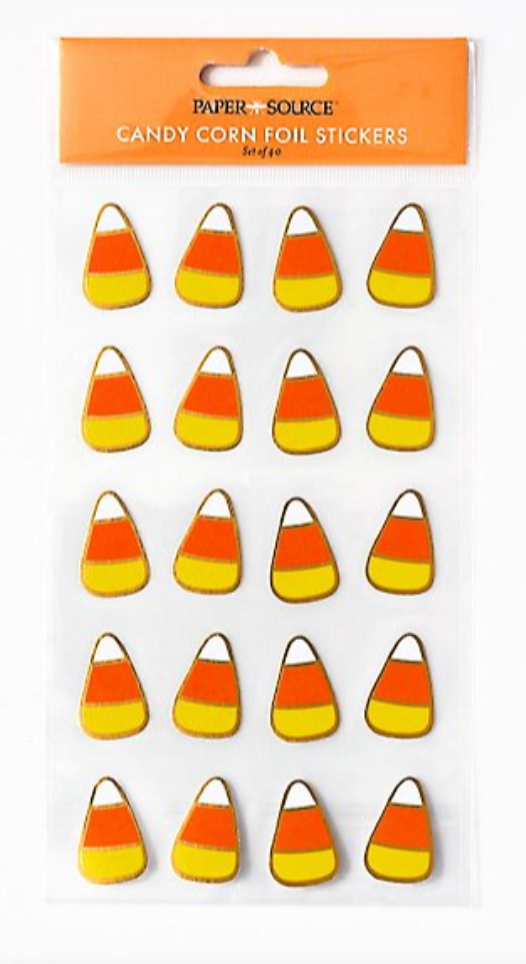 candy corn gold foil stickers