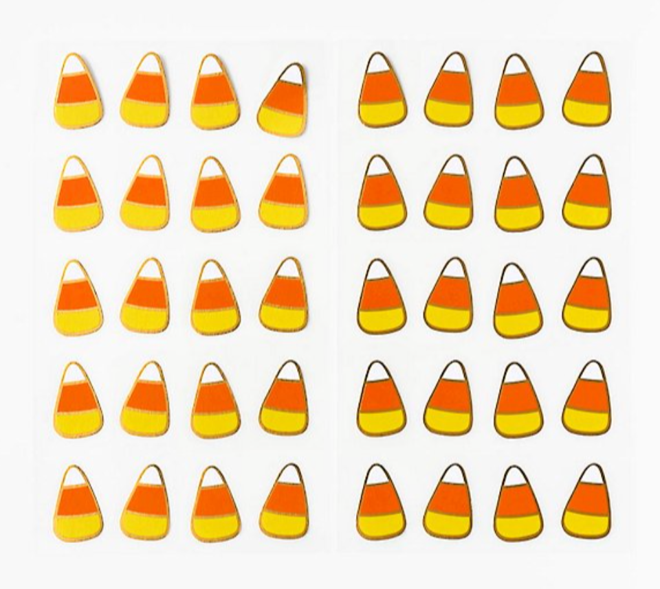 candy corn gold foil stickers