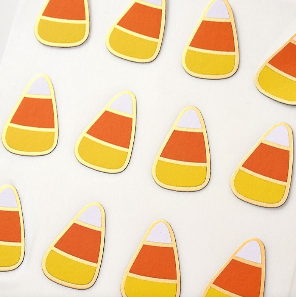 candy corn gold foil stickers