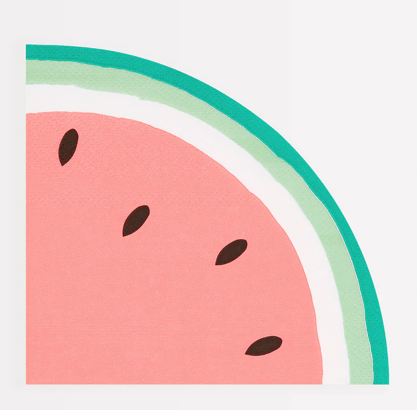 watermelon shaped paper party napkin