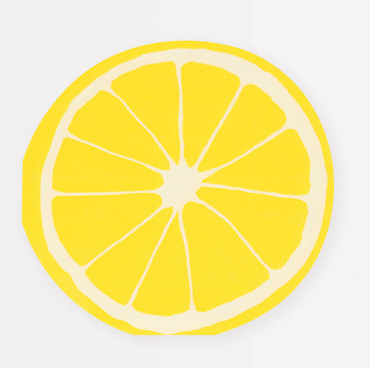 lemon shaped paper party napkin