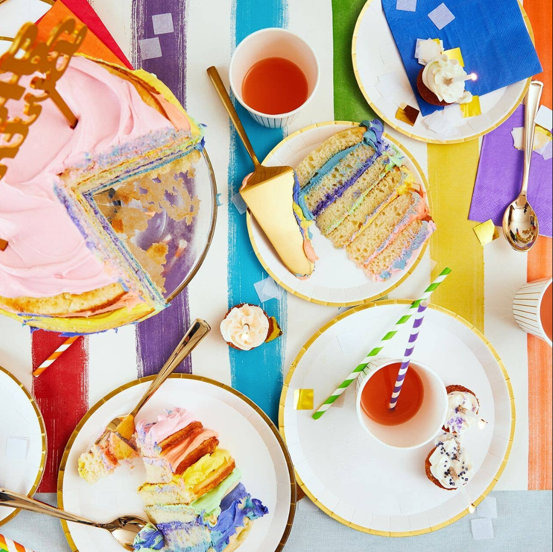 colorful party table scene