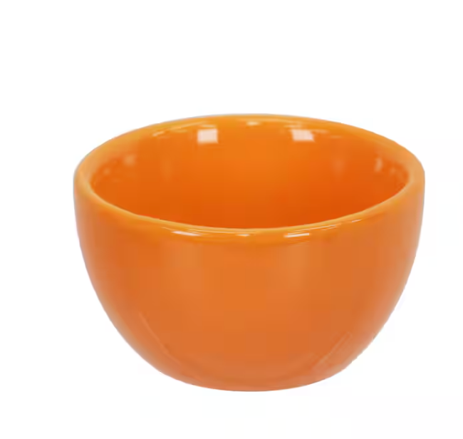 mini ceramic orange bowl