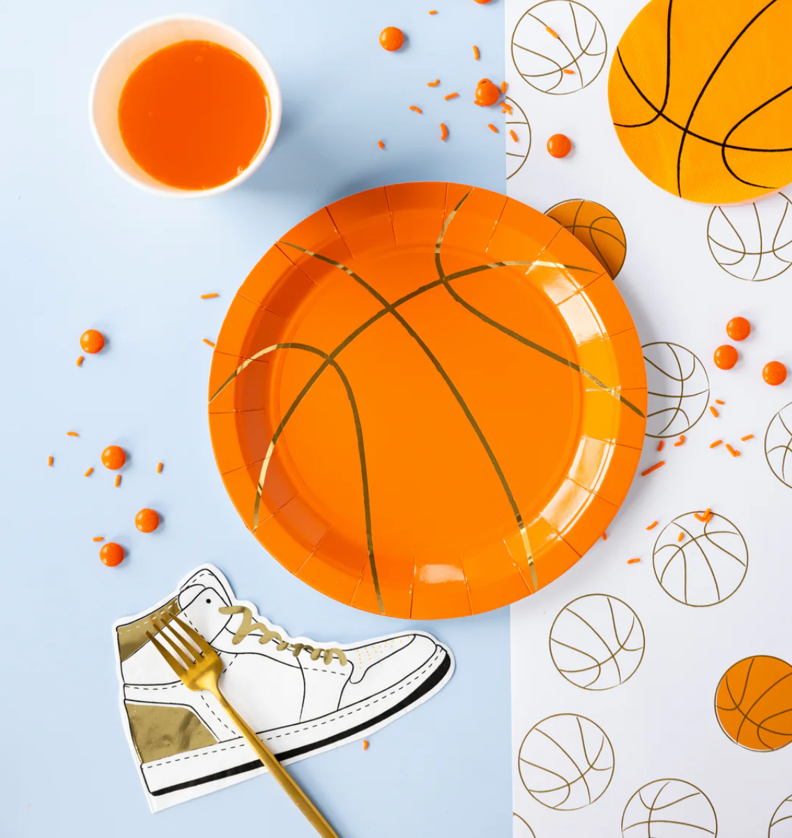 basketball shaped plate