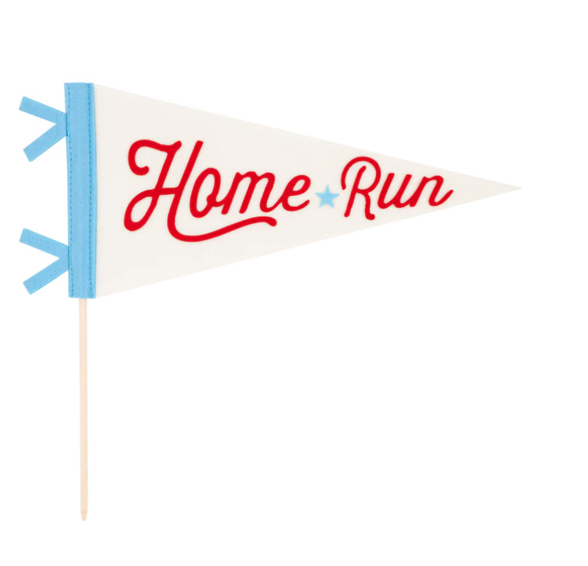 Home Run Felt Pennant