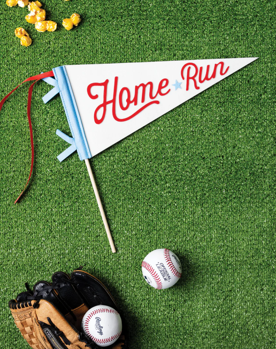 Home Run Felt Pennant