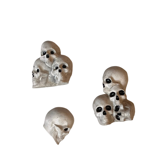 image of skull table scatter