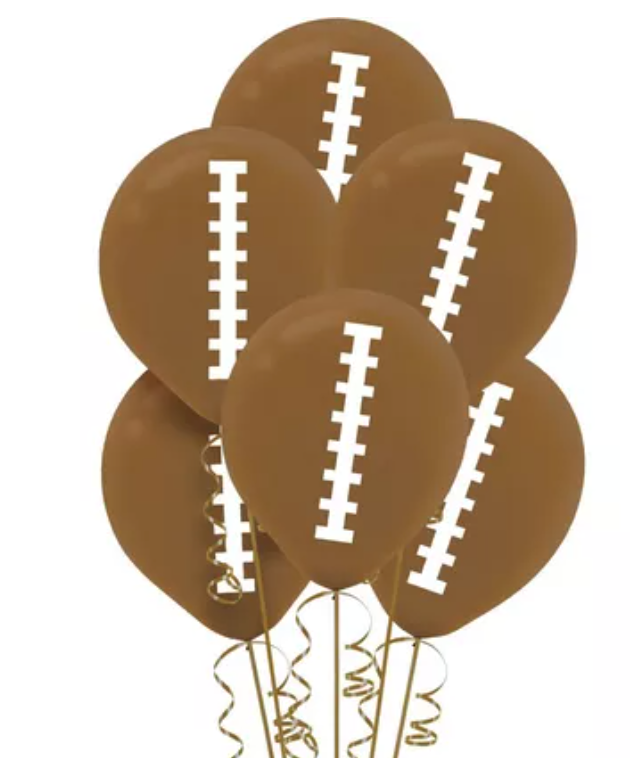 football shaped party balloons