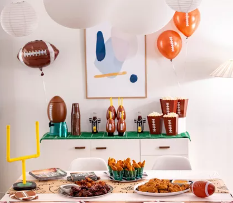 football shaped party balloons