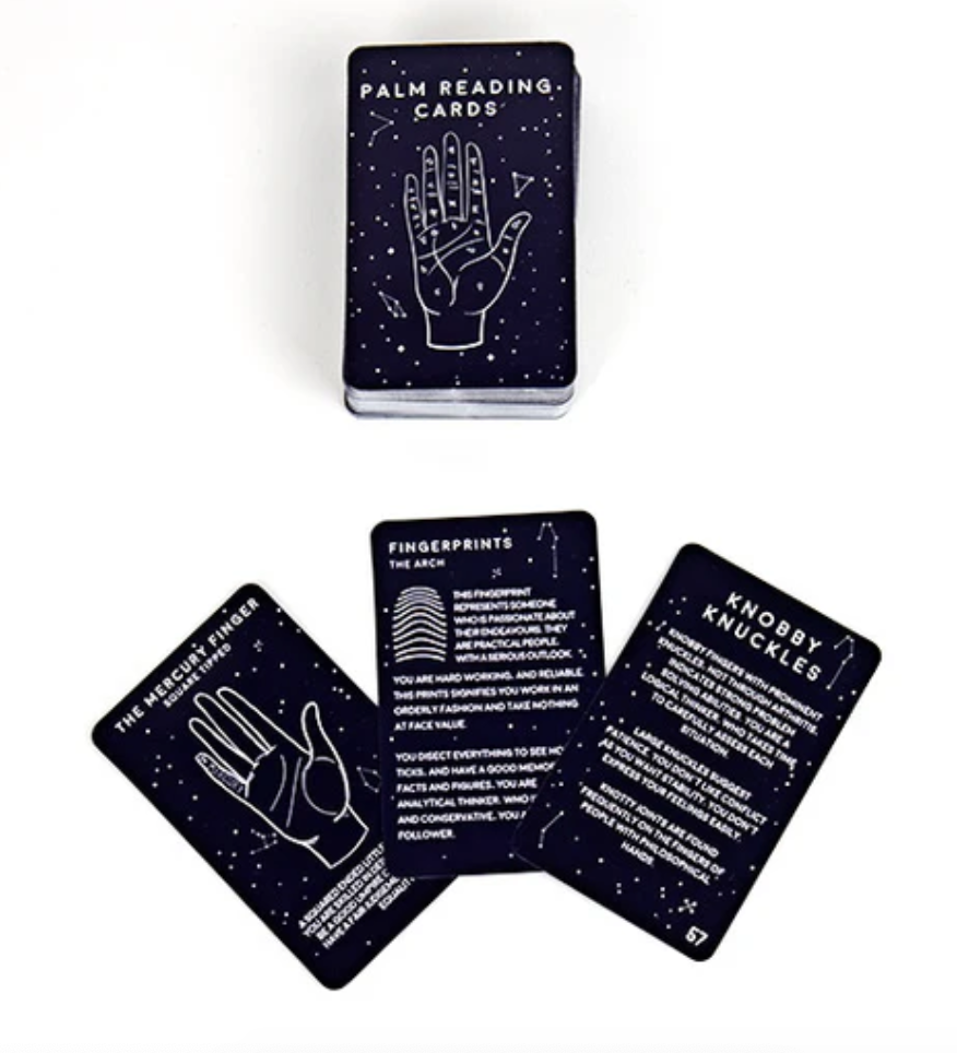 set of 100 palm reading cards