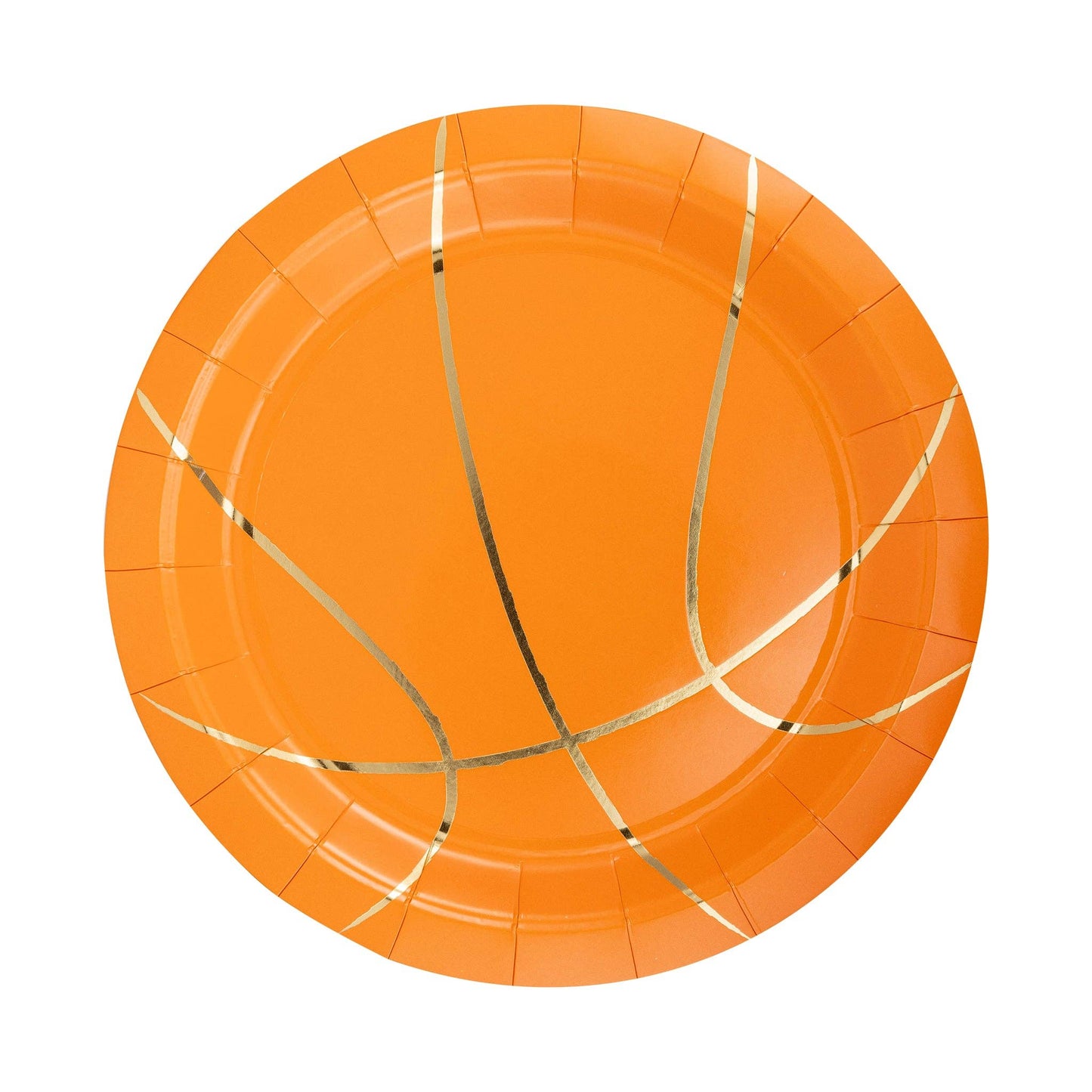 Basketball paper plate on a white background