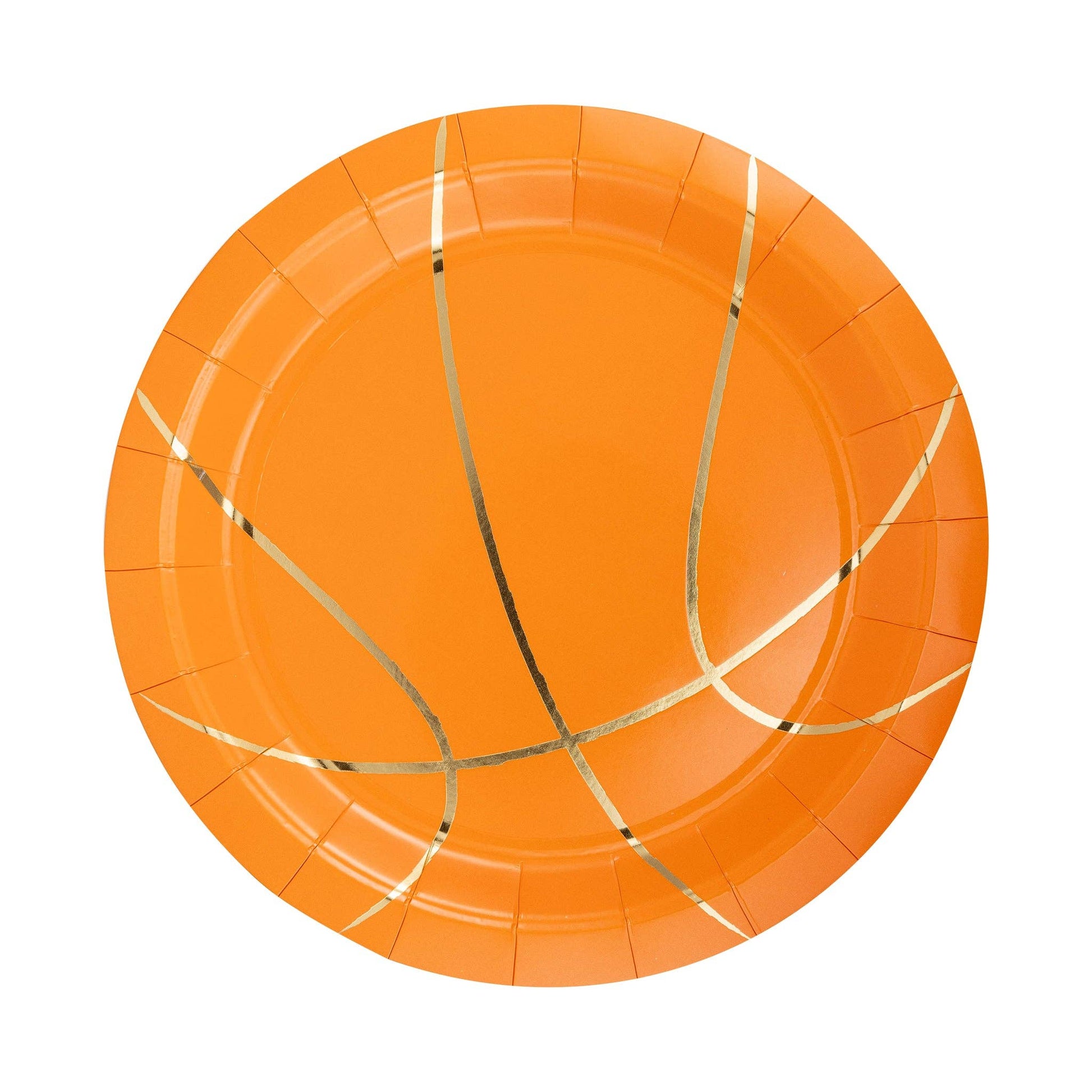 Basketball paper plate on a white background