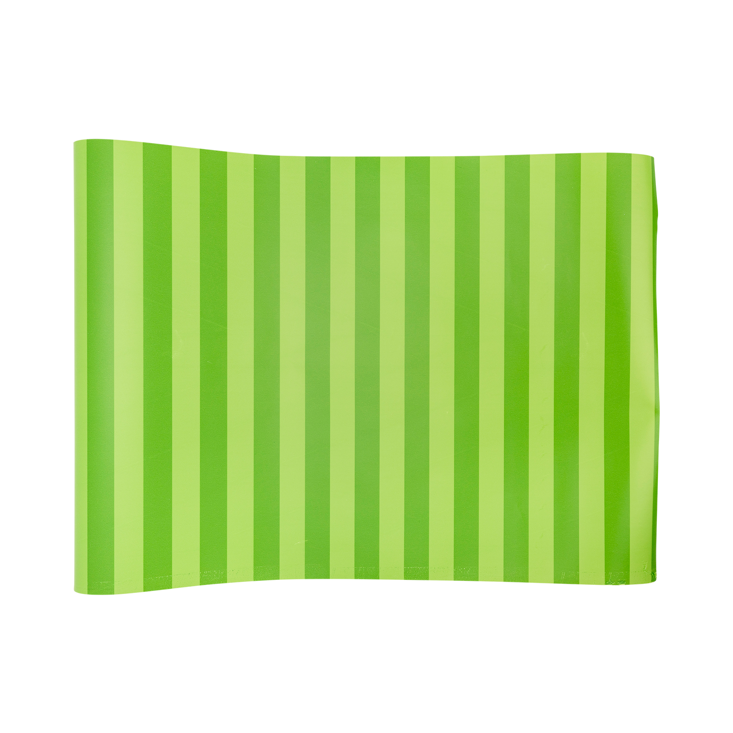 Birds eye view of green table runner on a white background