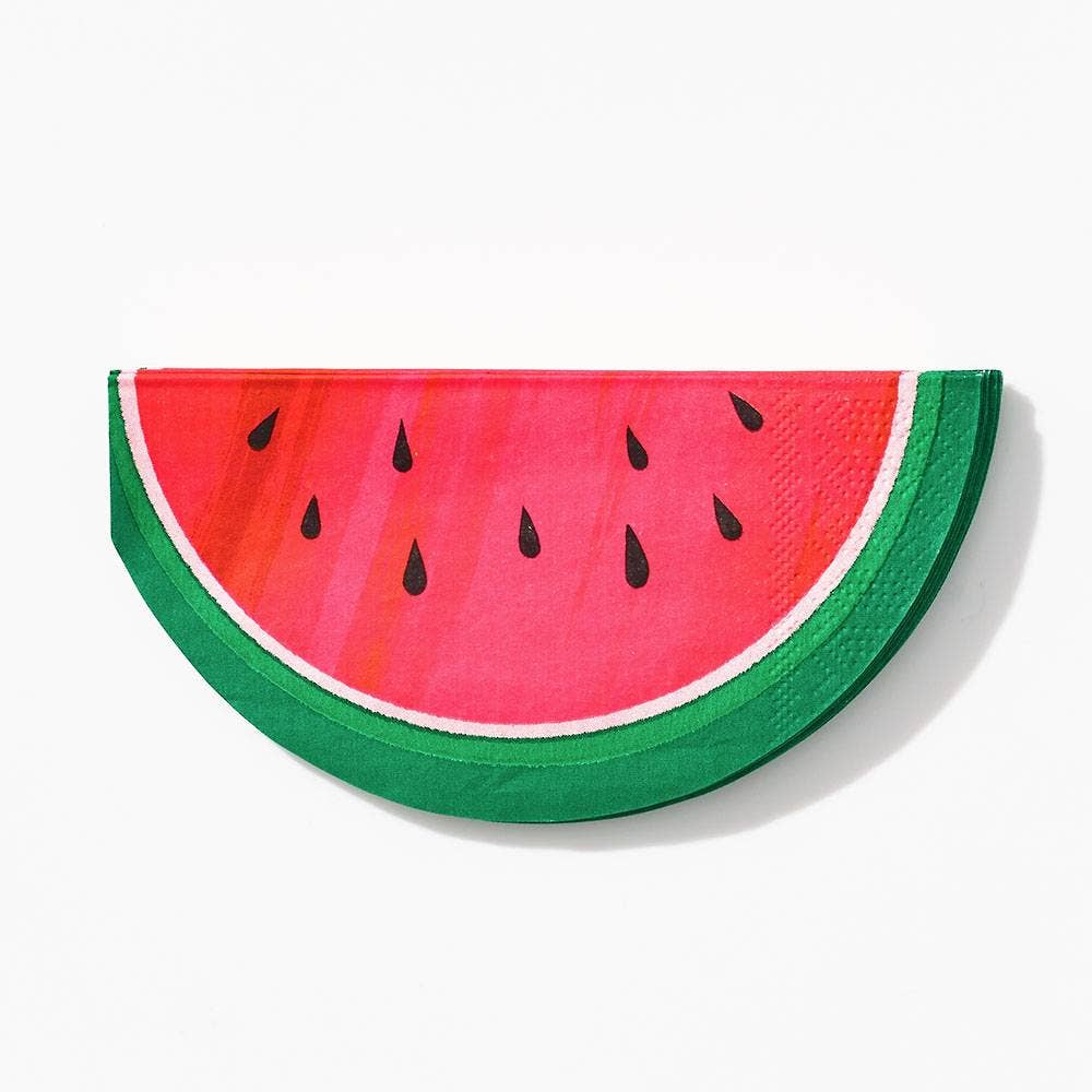 watermelon slice napkin on a white background