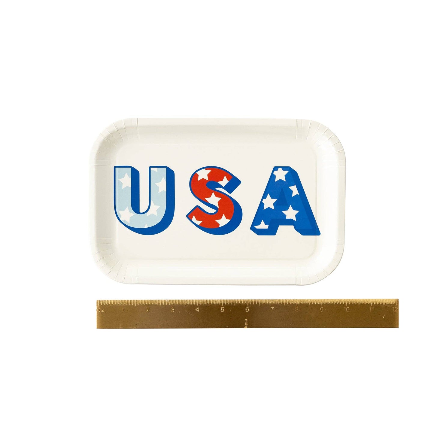 USA printed paper party plates