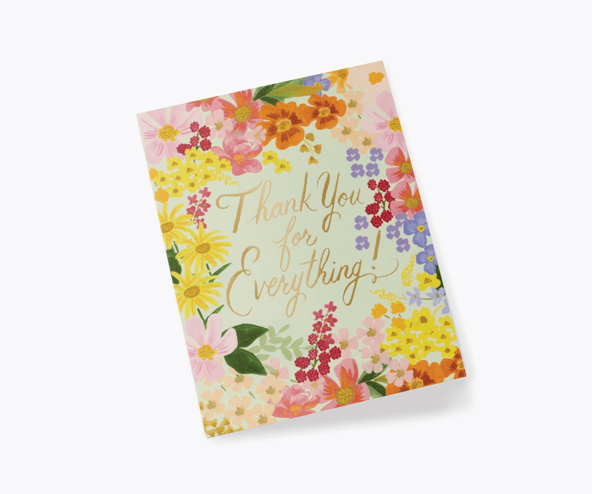 Floral notebook with 'Thank You for Everything' text on a white background