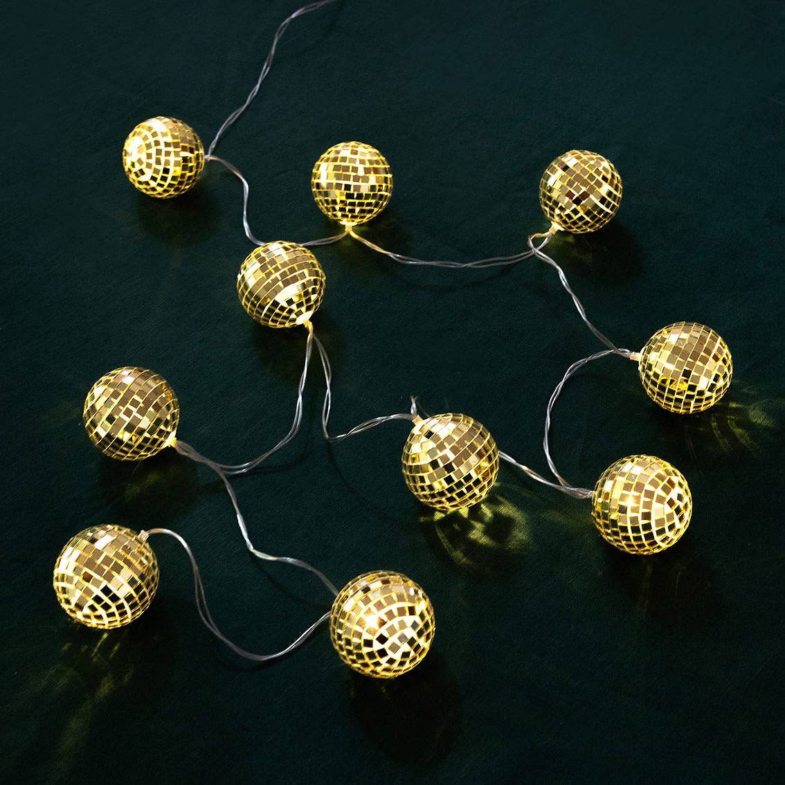 disco ball string light set