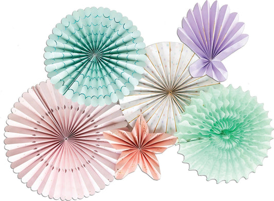 6-pc mermaid fan set