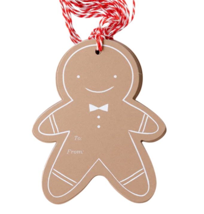 oversized gingerbread christmas gift tags